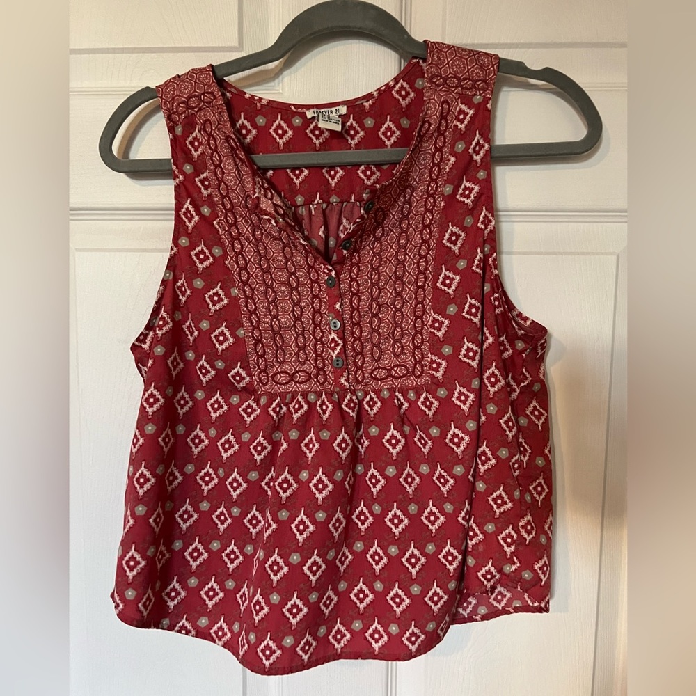 Forever 21 tunic crop top size M